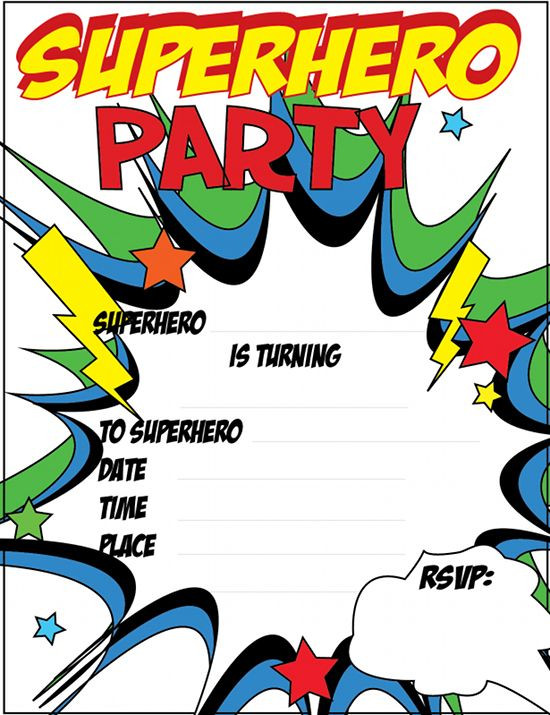 Best ideas about Superhero Birthday Invitations Templates Free
. Save or Pin 12 FREE Printable Blank Superhero Birthday Invitation Now.