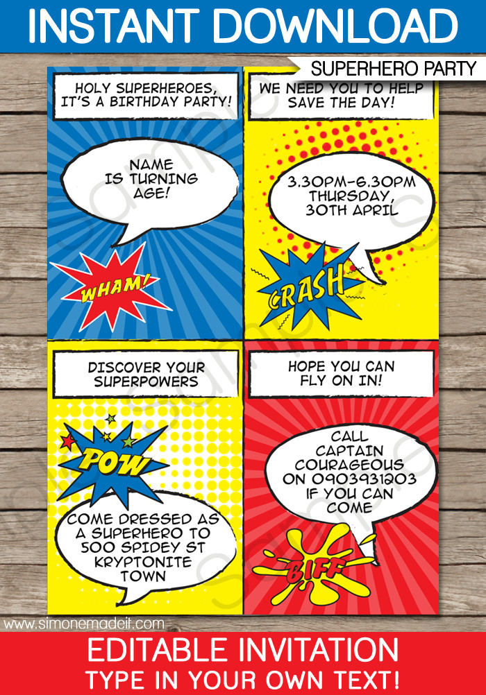 Best ideas about Superhero Birthday Invitations Templates Free
. Save or Pin Superhero Party Invitations Now.