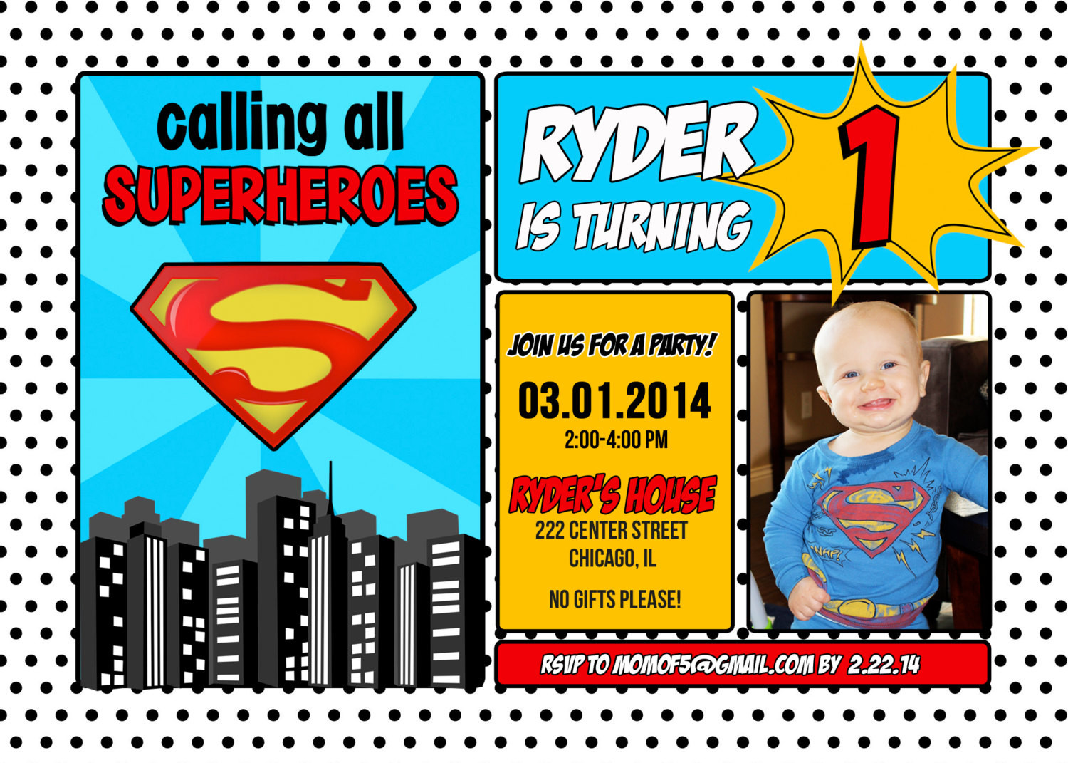 Best ideas about Superhero Birthday Party Invitations
. Save or Pin Superman Superhero Birthday Invitation 1st 2nd 3rd 4th Now.