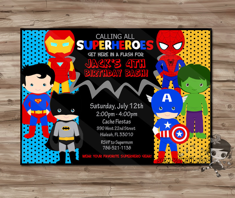 Best ideas about Superheroes Birthday Party Invitations
. Save or Pin SUPERHERO Invitation Superhero Invitation Superhero Invitation Now.