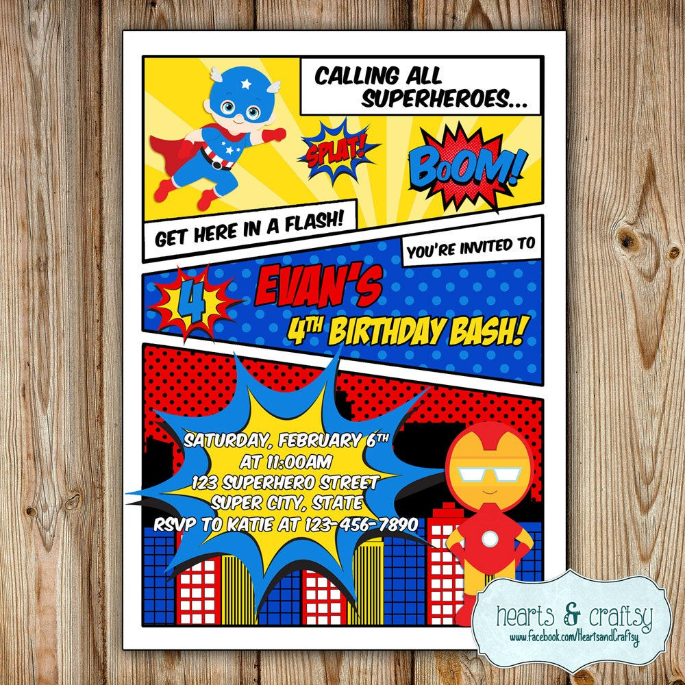 Best ideas about Superheroes Birthday Party Invitations
. Save or Pin Superhero Party Invitation Super Hero Birthday Invitation Now.