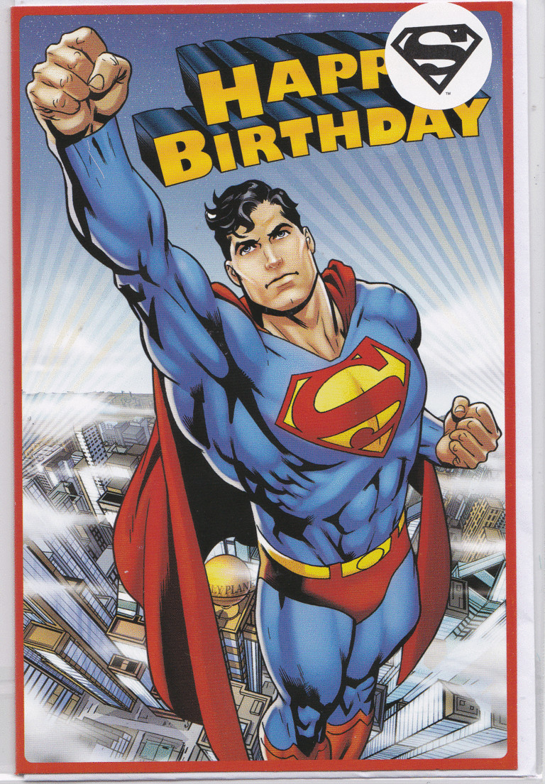 Best Superman Birthday Card from Superman flying Happy Birthday Card Retros...