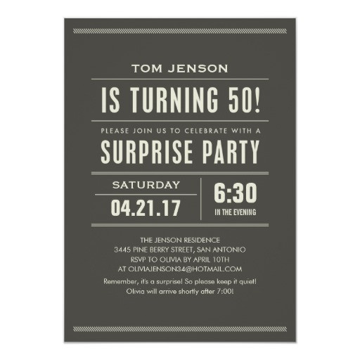 Best ideas about Surprise 30th Birthday Invitations
. Save or Pin Surprise 50th Birthday Party Invitations Now.
