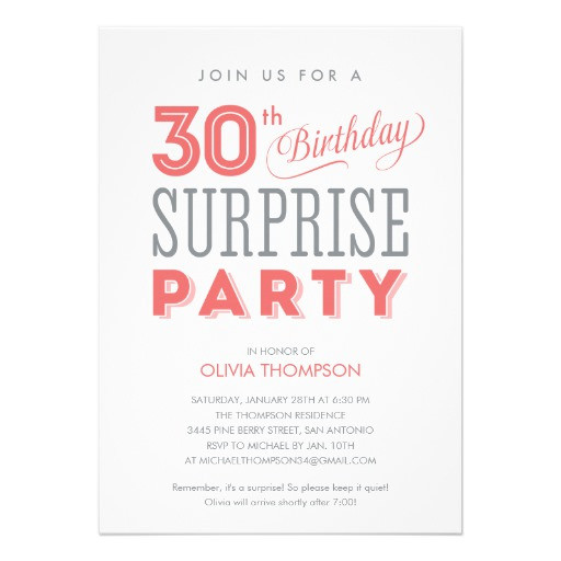 Best ideas about Surprise 30th Birthday Invitations
. Save or Pin 30th Surprise Birthday Invitations Now.