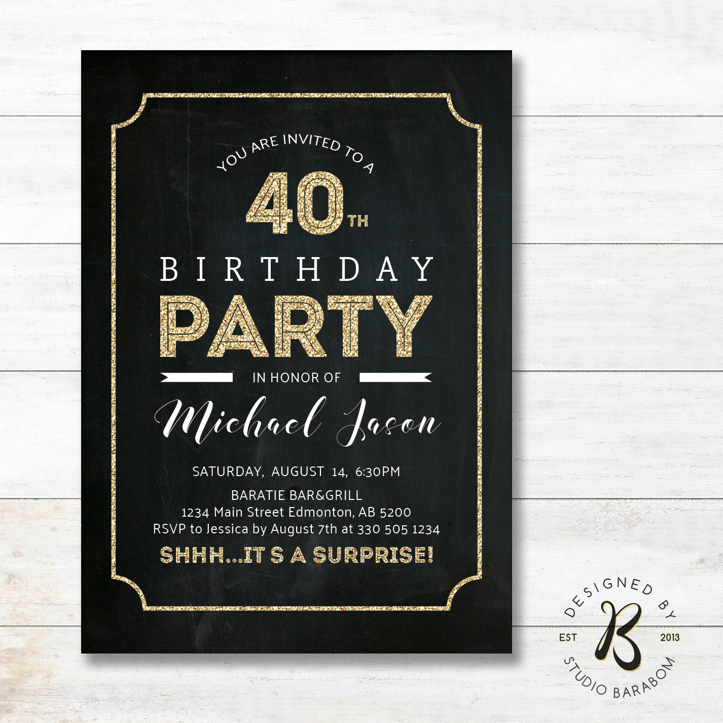 Best ideas about Surprise 40th Birthday Invitations
. Save or Pin Surprise 40th Birthday Invitation Adult Birthday Invitations Now.