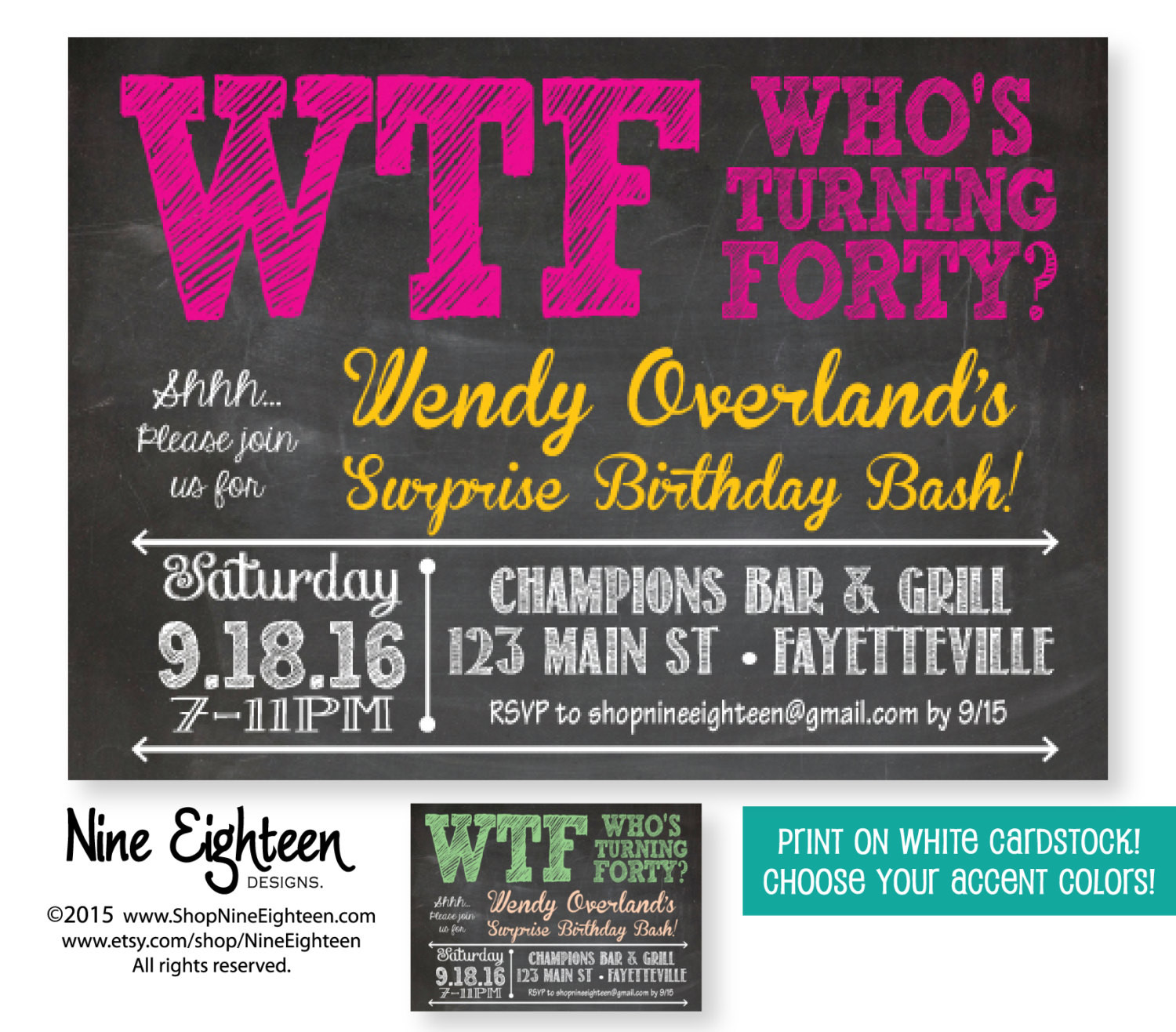 Best ideas about Surprise 40th Birthday Invitations
. Save or Pin 40th Surprise Birthday Party Invitation WTF Who s by Now.