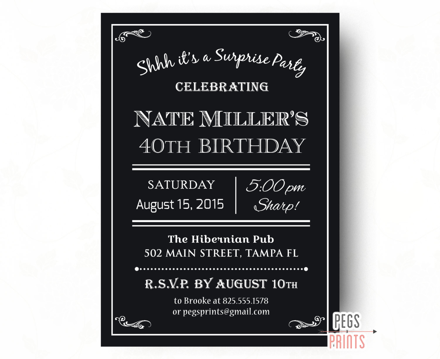 Best ideas about Surprise 40th Birthday Invitations
. Save or Pin Men s 40th Surprise Birthday Invitation Milestone Now.