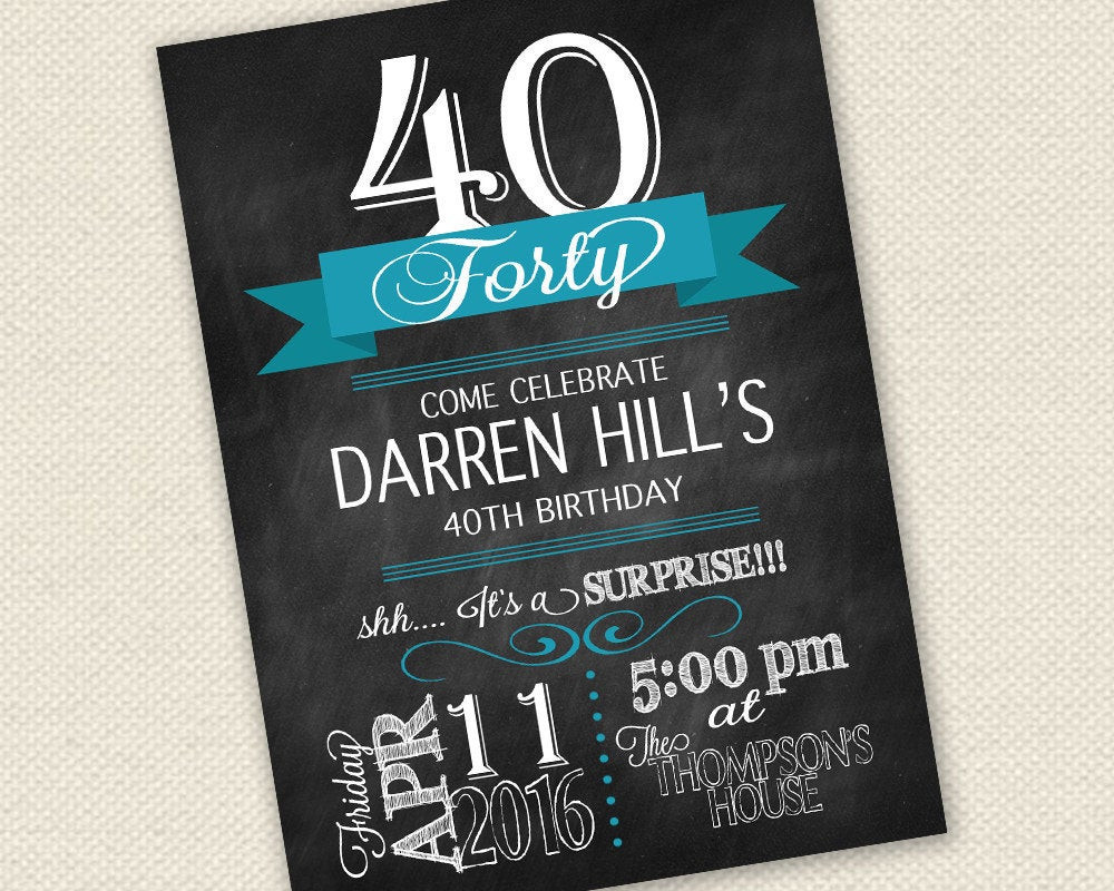 Best ideas about Surprise 40th Birthday Invitations
. Save or Pin 40th Birthday Invitation Surprise Birthday Invitation Now.