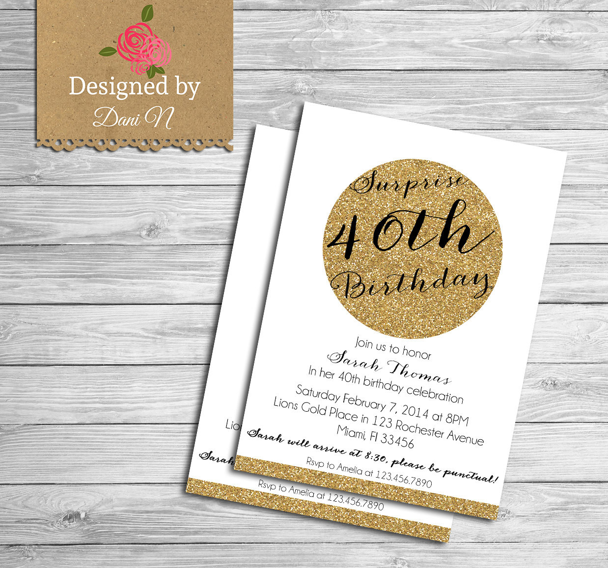 Best ideas about Surprise 40th Birthday Invitations
. Save or Pin Surprise Birthday INVITATION 40th birthday invite adult Now.