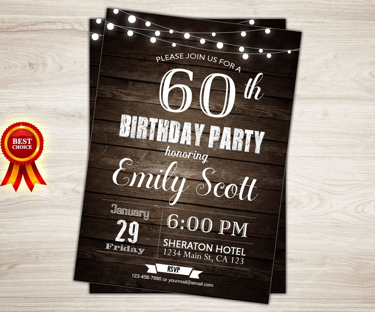 Best ideas about Surprise 60th Birthday Invitations
. Save or Pin Surprise 60th birthday invitation Man Surprise birthday party Now.