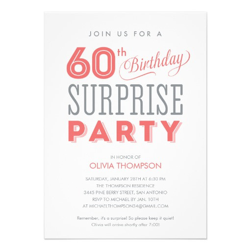Best ideas about Surprise 60th Birthday Invitations
. Save or Pin 60th Surprise Birthday Invitations Now.