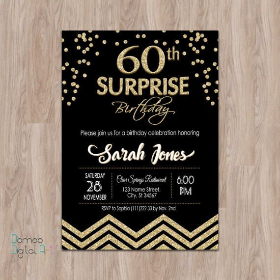 Best ideas about Surprise 60th Birthday Invitations
. Save or Pin Best 20 Surprise Birthday Invitations ideas on Pinterest Now.