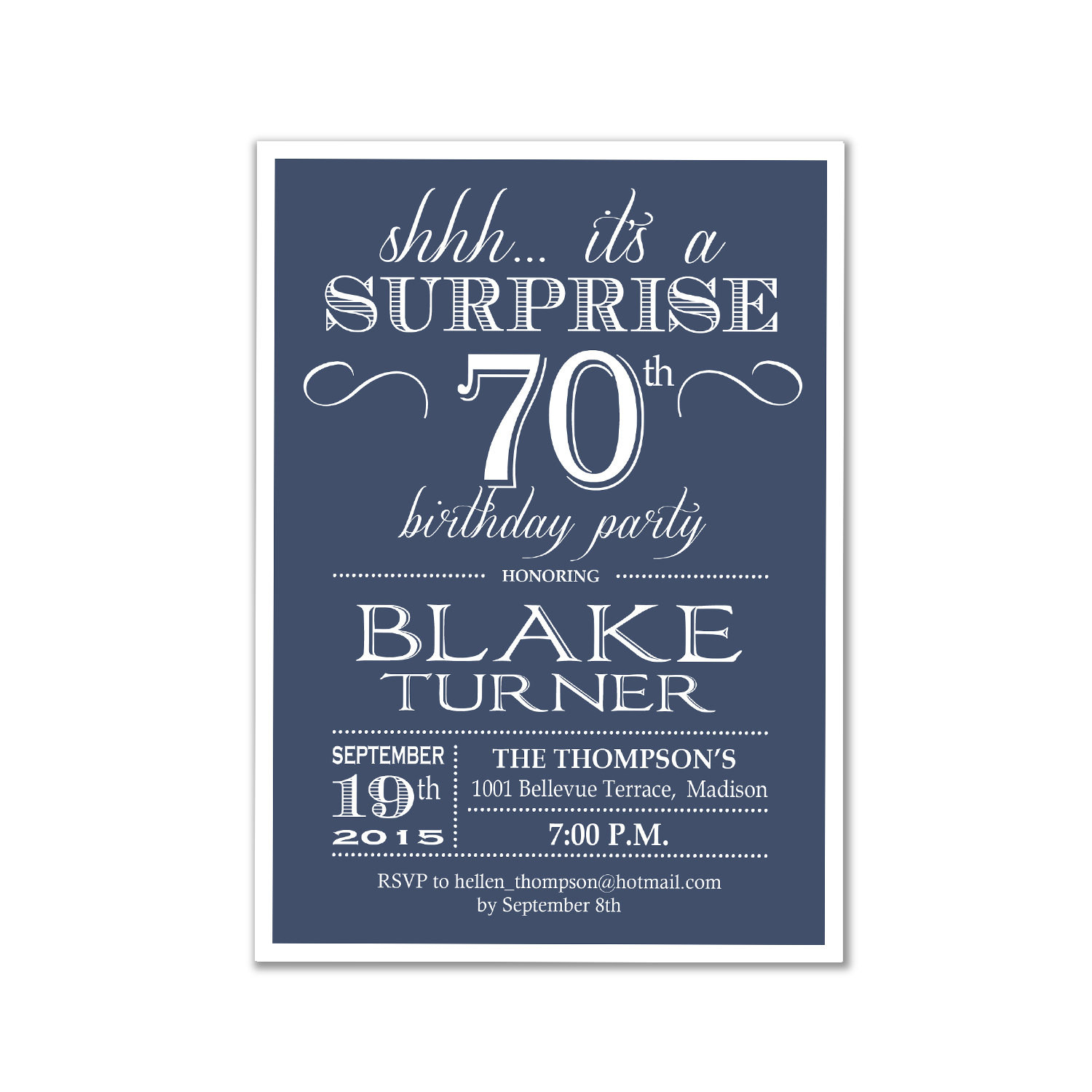 Best ideas about Surprise 80th Birthday Party Invitations
. Save or Pin Surprise 70th Birthday Invitation 80th 90th Any Age Now.