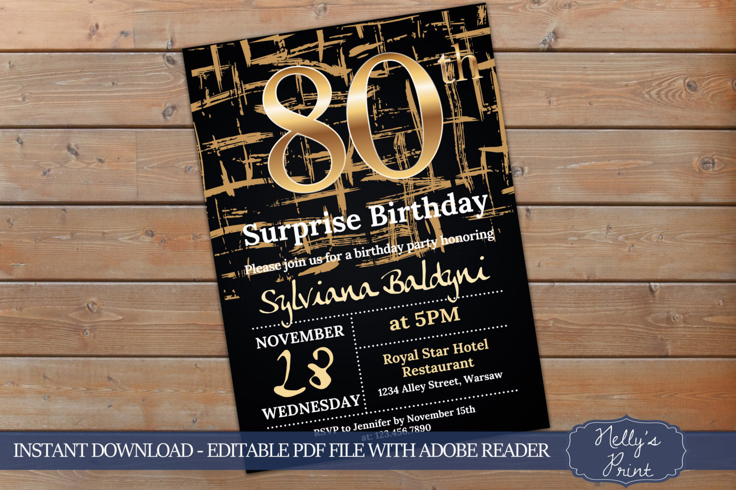 Best ideas about Surprise 80th Birthday Party Invitations
. Save or Pin 80th Surprise Birthday Invitation Surprise 80th Birthday Now.