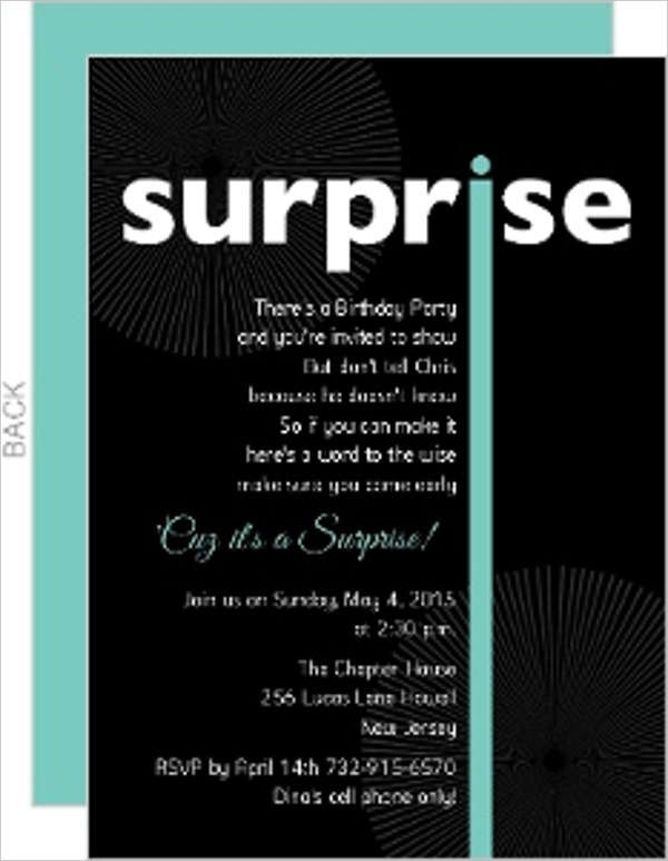 Best ideas about Surprise Birthday Invitations
. Save or Pin Birthday Invitation Templates in PDF Now.