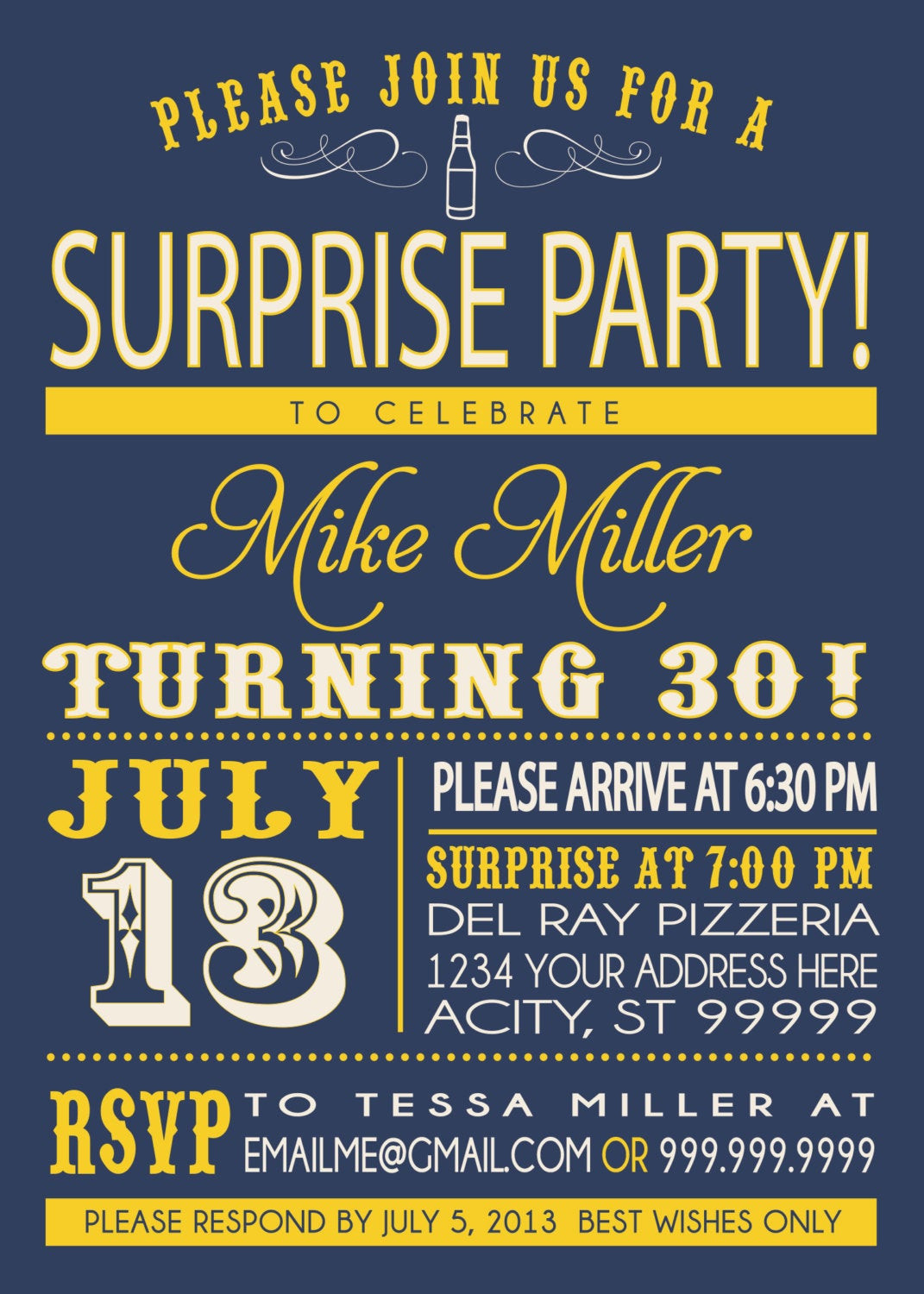 Best ideas about Surprise Birthday Invitations
. Save or Pin Birthday Party Invitation Surprise Party Now.