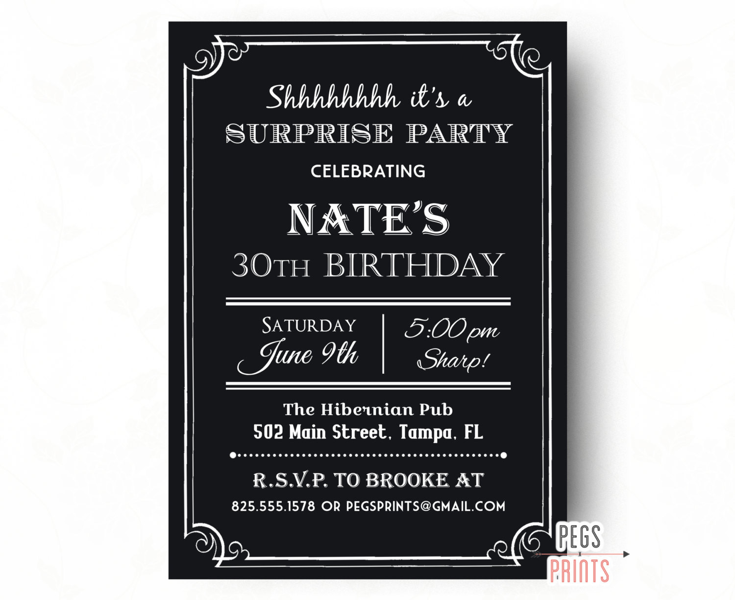 Best ideas about Surprise Birthday Invitations For Adults
. Save or Pin Adult Surprise Birthday Invite 40th Birthday Invitation for Now.
