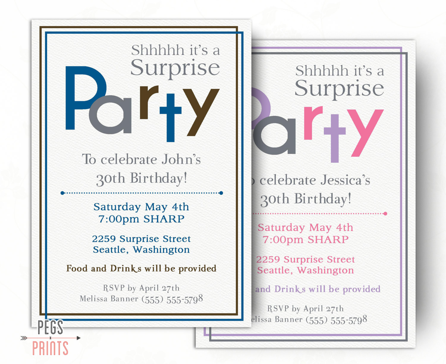 Best ideas about Surprise Birthday Invitations
. Save or Pin Surprise Birthday Invitations for Men or Women Printable Now.