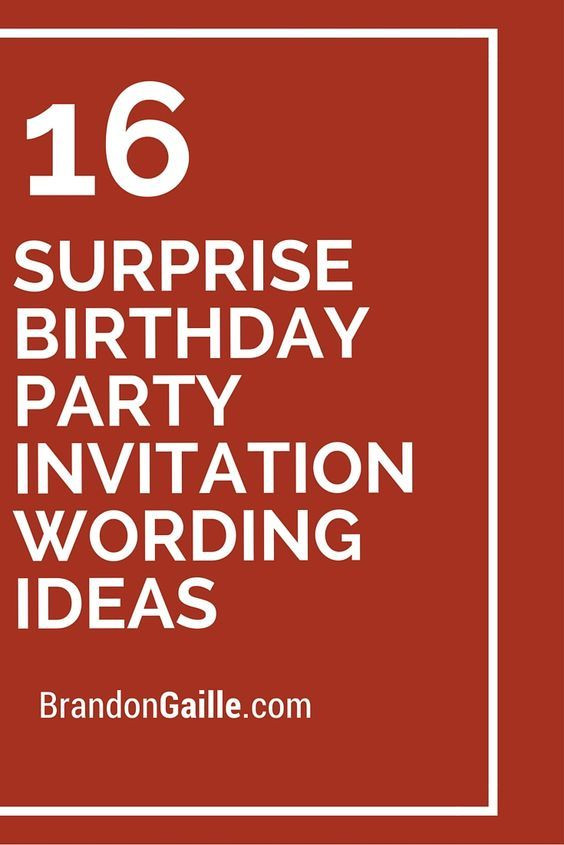 Best ideas about Surprise Birthday Invitations Wording
. Save or Pin 17 Best ideas about Surprise Birthday Invitations on Now.