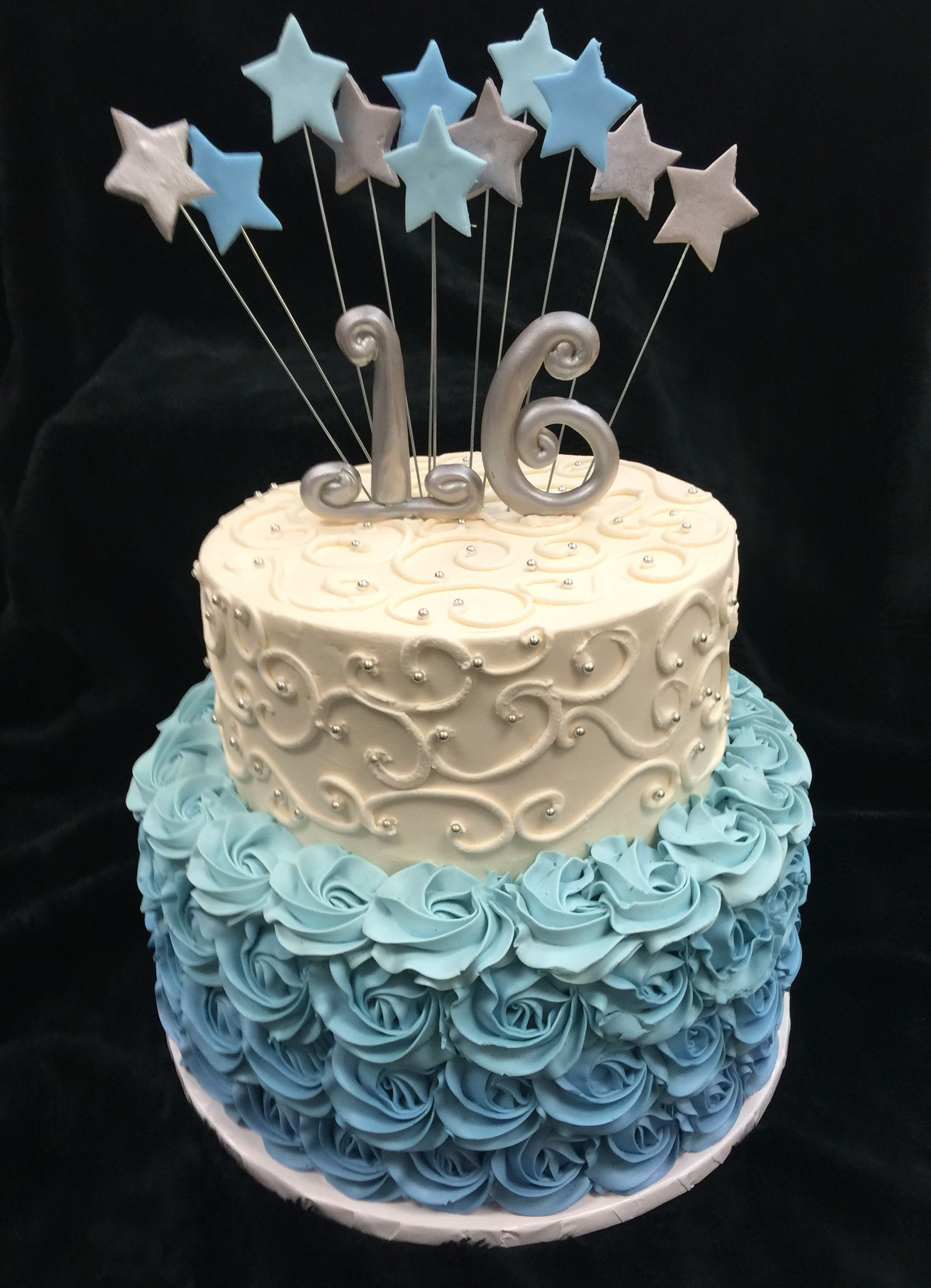 Best ideas about Sweet 16 Birthday Cake
. Save or Pin Blue & Silver Sweet 16 Sweet 16 Now.