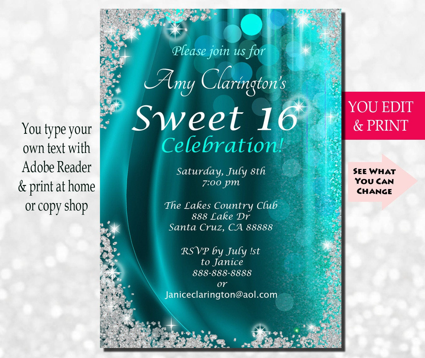 Best ideas about Sweet 16 Birthday Invitations
. Save or Pin Sweet Sixteen Invitation Sweet Sixteen Party Invitation Now.