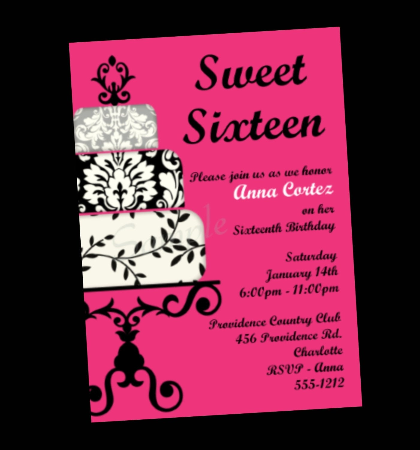 Best ideas about Sweet 16 Birthday Invitations
. Save or Pin Sweet 16 Birthday Invitation Sweet Sixteen Party by Now.