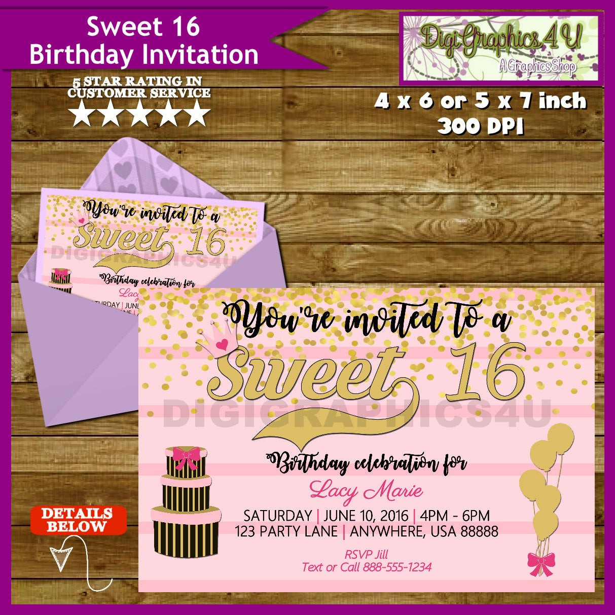 Best ideas about Sweet 16 Birthday Invitations
. Save or Pin Sweet 16 Sixteen 16th Birthday Party Invitation Now.