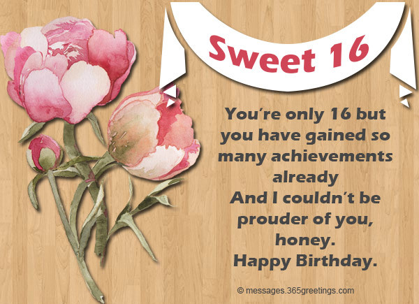 Best ideas about Sweet 16 Birthday Quotes
. Save or Pin 16th Birthday Wishes 365greetings Now.