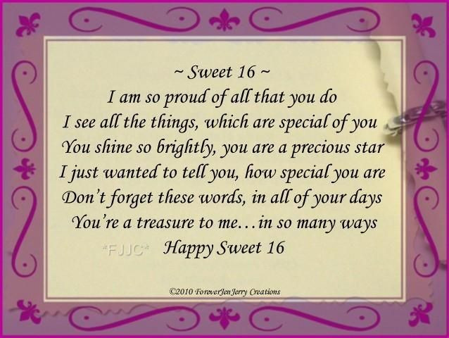 Best ideas about Sweet 16 Birthday Quotes
. Save or Pin Sweet 16 birthday Sweet 16 and Birthday poems on Pinterest Now.