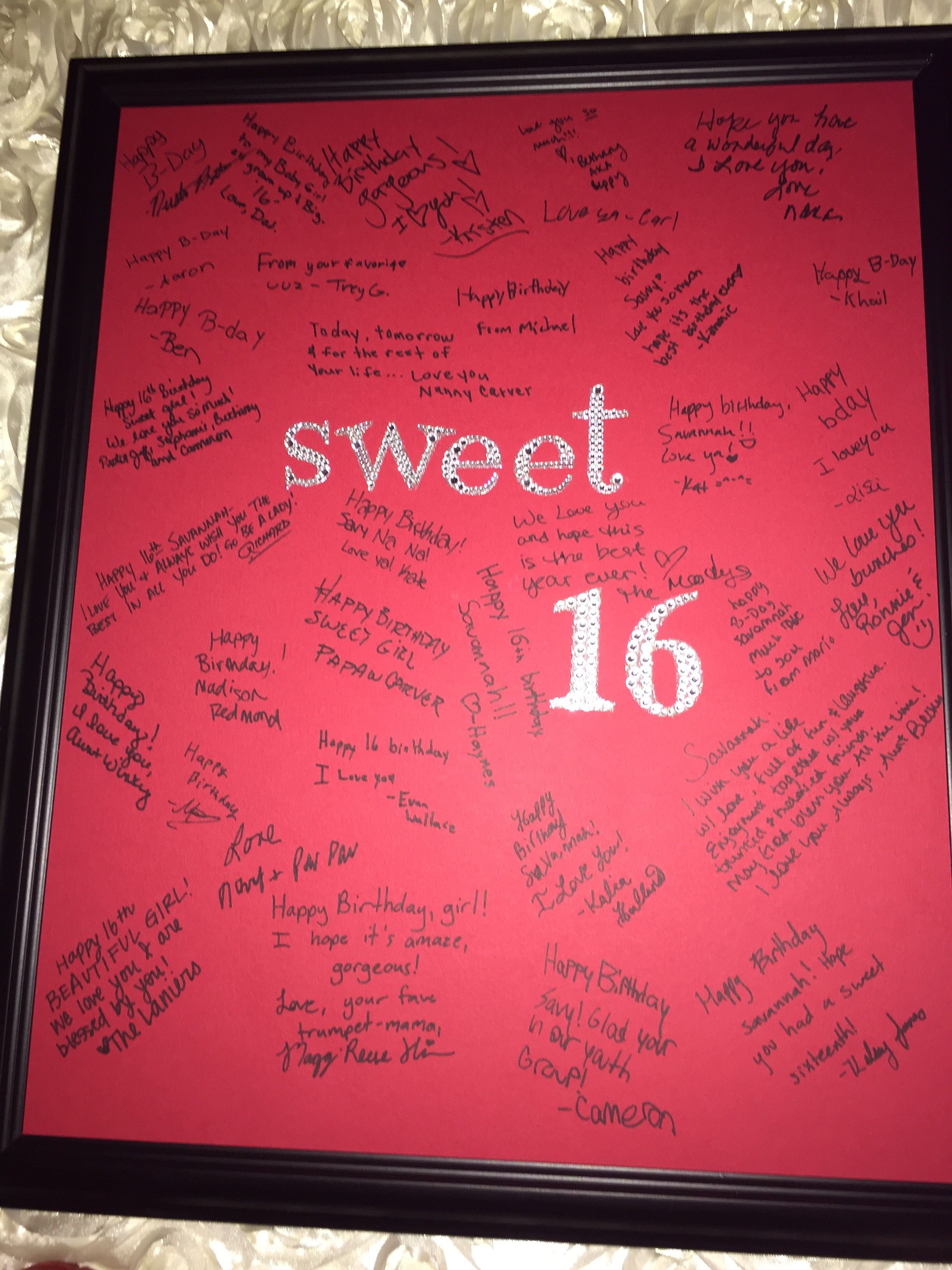 Best ideas about Sweet 16 Gift Ideas For Niece
. Save or Pin Sweet 16 Keepsake Autograph Frame made for my Nieces Now.