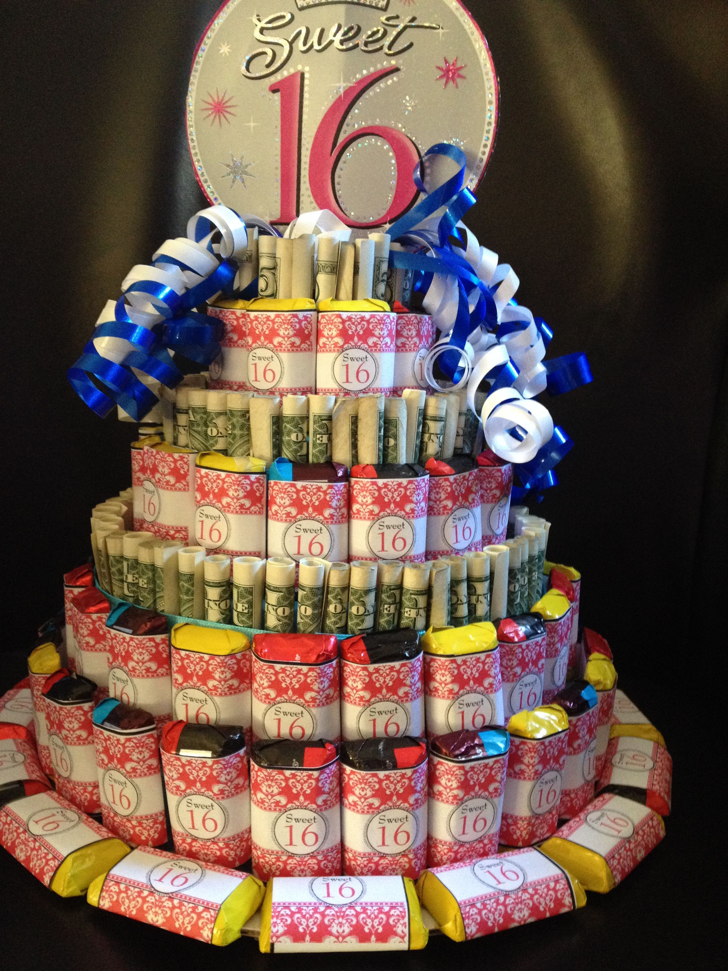 Best ideas about Sweet 16 Unique Gift Ideas
. Save or Pin Sweet 16 Money & Candy Cake You can change the sign and Now.