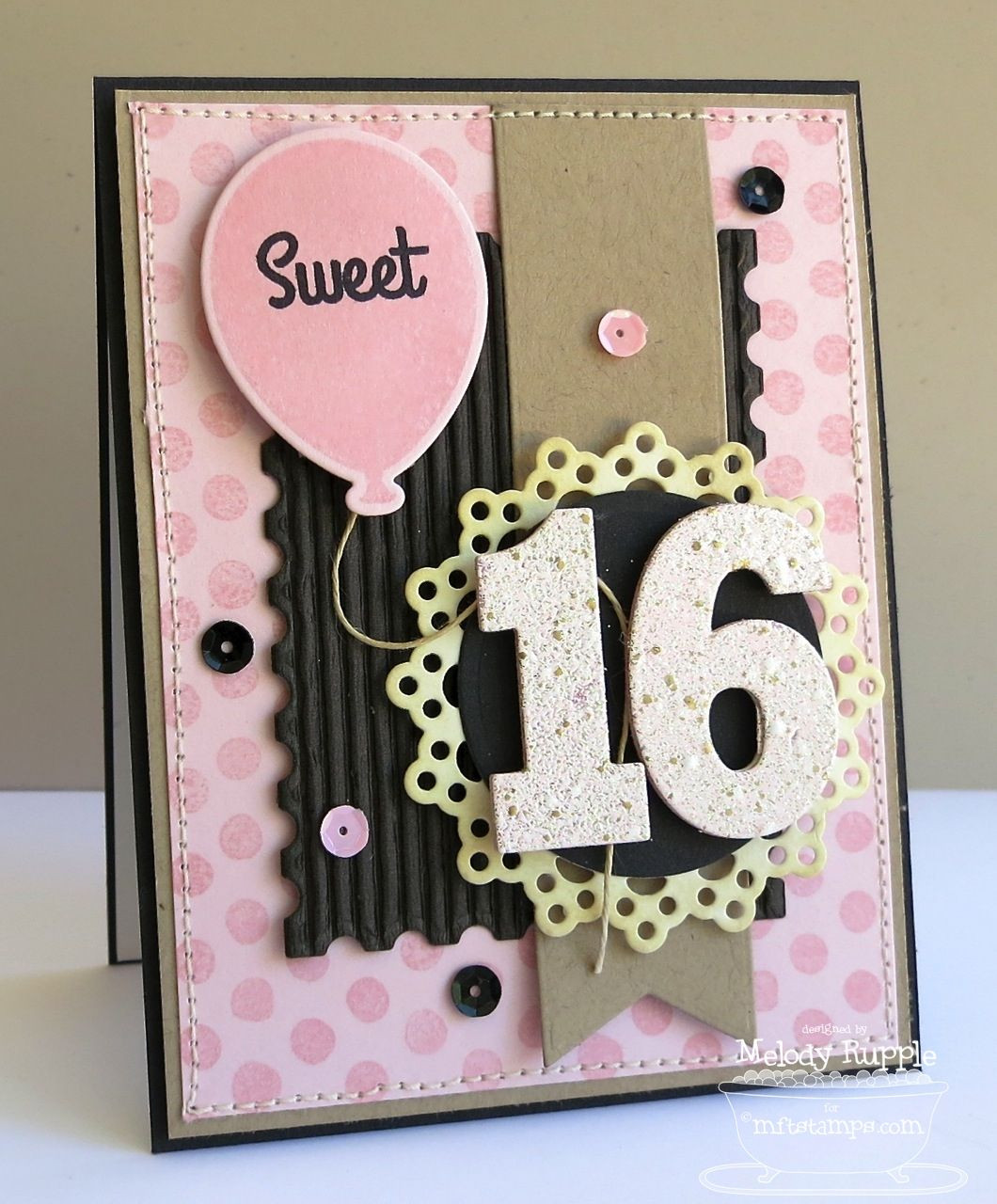 Best ideas about Sweet 16th Birthday Card
. Save or Pin A Paper Melody MFTWSC133 Sweet 16 Now.