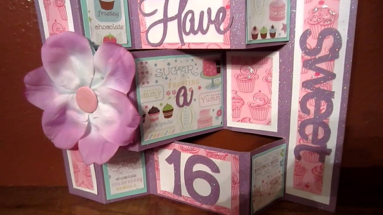 Best ideas about Sweet 16th Birthday Card
. Save or Pin SWEET 16TH bIRTHDAY CARD SHUTTER CARD USING BIRTHDAY CAKES Now.