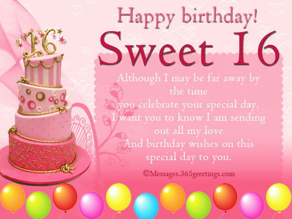 Best ideas about Sweet Sixteen Birthday Wish. Save or Pin 16th Birthday Wishes 365greetings Now.