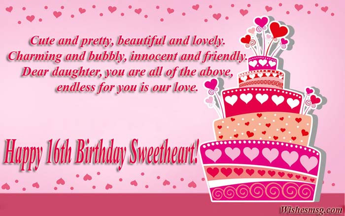 Best ideas about Sweet Sixteen Birthday Wish. Save or Pin 16th Birthday Wishes & Messages For Sweet Sixteen WishesMsg Now.