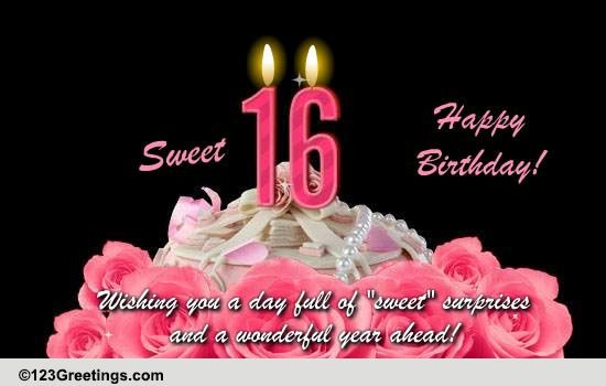 Best ideas about Sweet Sixteen Birthday Wish. Save or Pin Sweet 16 Free Milestones eCards Greeting Cards Now.