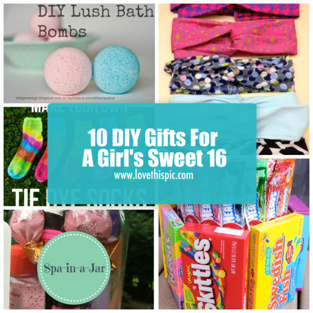 Best ideas about Sweet Sixteen Gift Ideas For Girl
. Save or Pin 10 DIY Gifts For A Girl s Sweet 16 Now.