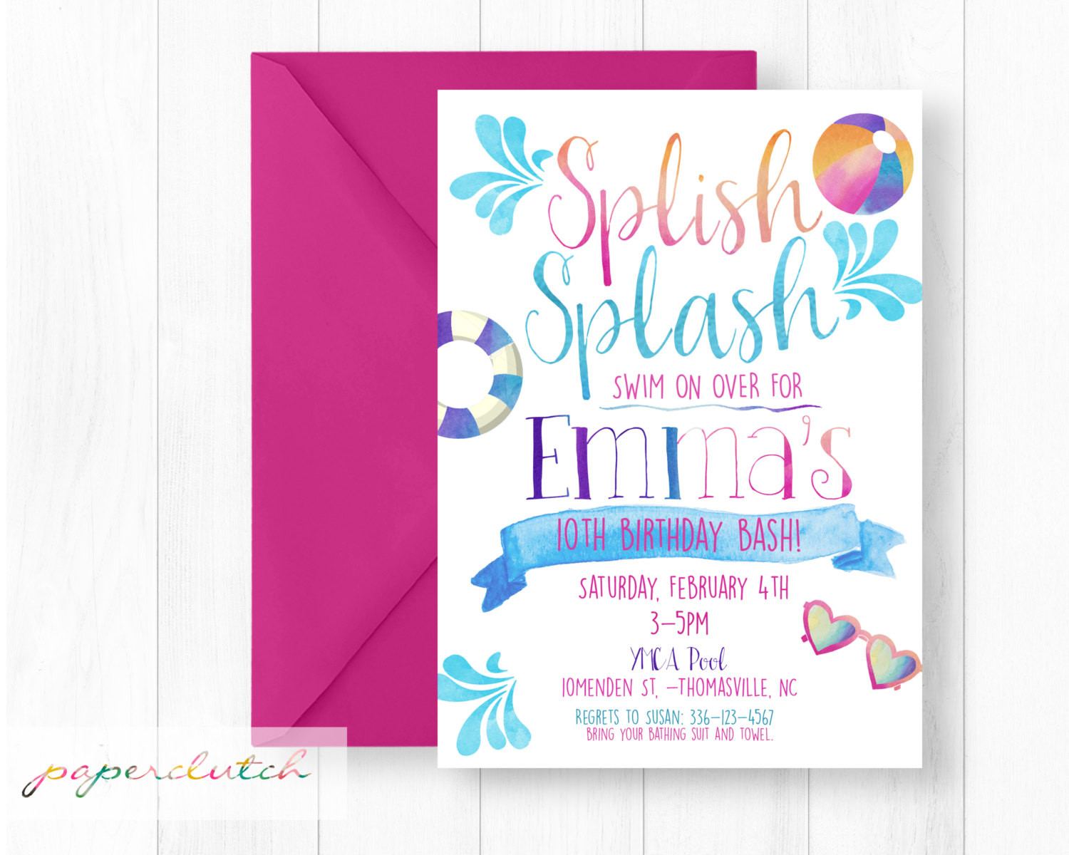 Best ideas about Swimming Birthday Party Invitations
. Save or Pin Girl Pool Party Birthday Invitation Swim Party Invite Now.