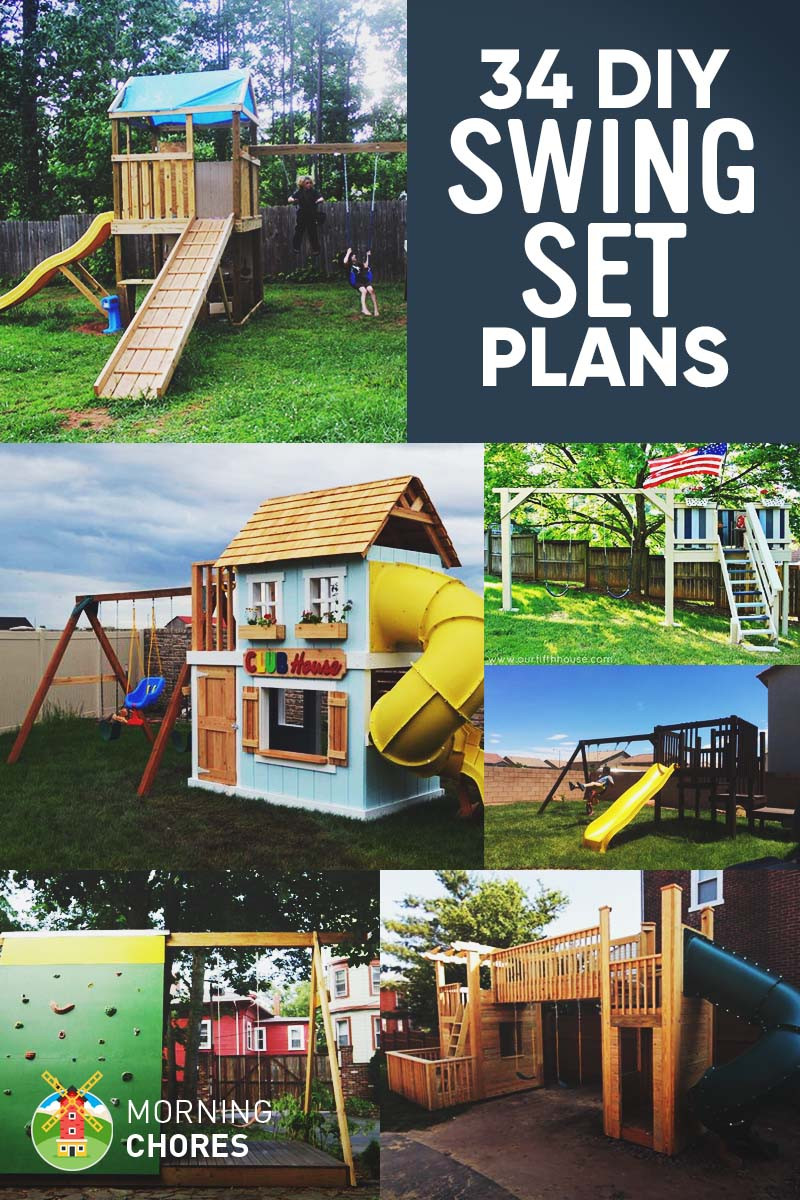 Best ideas about Swing Set DIY Plans
. Save or Pin 34 Free DIY Swing Set Plans for Your Kids Fun Backyard Now.
