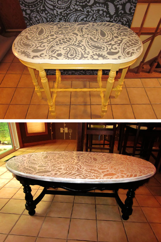 Best ideas about Table Top DIY
. Save or Pin Painting Ideas with Stencils DIY Paisley Tabletop Now.