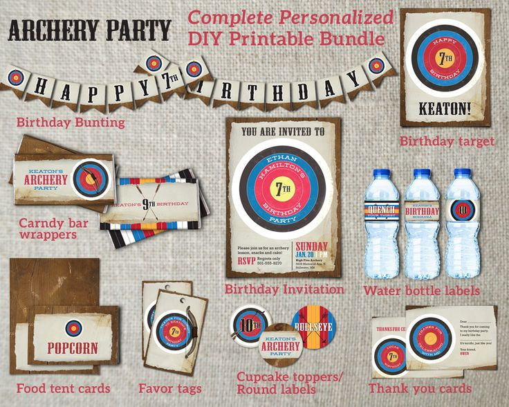 Best ideas about Target Birthday Invitations
. Save or Pin plete personalized digital archery party package DIY Now.