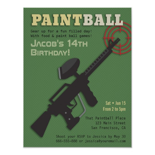 Best ideas about Target Birthday Invitations
. Save or Pin Tar Paintball Birthday Party Invitations Now.