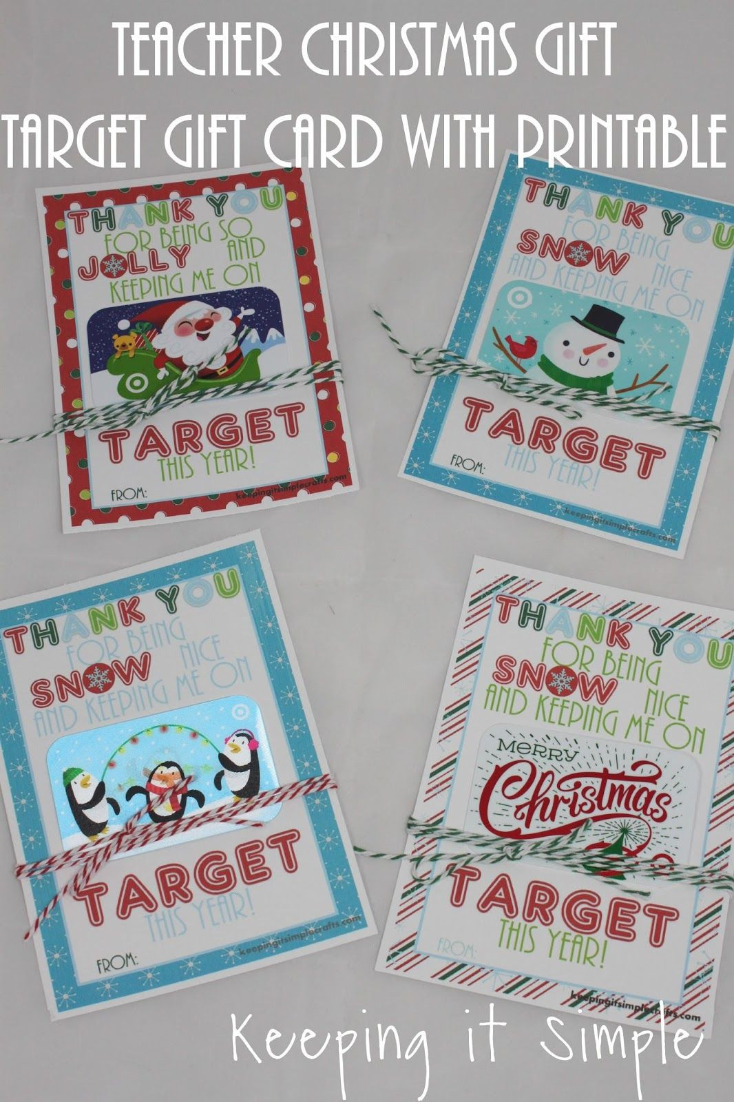 Best ideas about Target Gift Ideas
. Save or Pin Teacher Christmas Gift Idea Printable for Tar Gift Now.