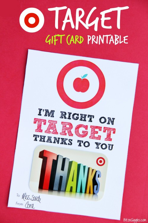 Best ideas about Target Gift Ideas
. Save or Pin Tar Gift Card Printable Teacher Appreciation Bitz Now.