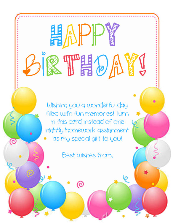 Best ideas about Teacher Birthday Card
. Save or Pin Birthdays At School Now.