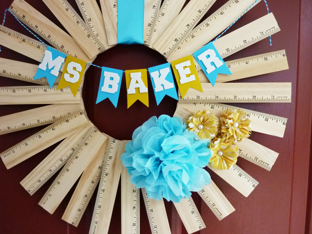 Best ideas about Teacher Gifts DIY
. Save or Pin Teacher Gift Idea Personalized Ruler Wreath Now.