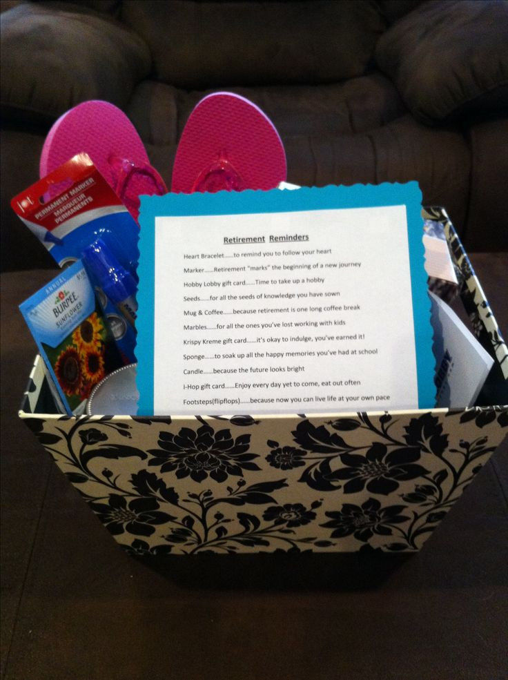 Best ideas about Teacher Retirement Gift Basket Ideas
. Save or Pin Great retirement t idea for teacher or principal Now.