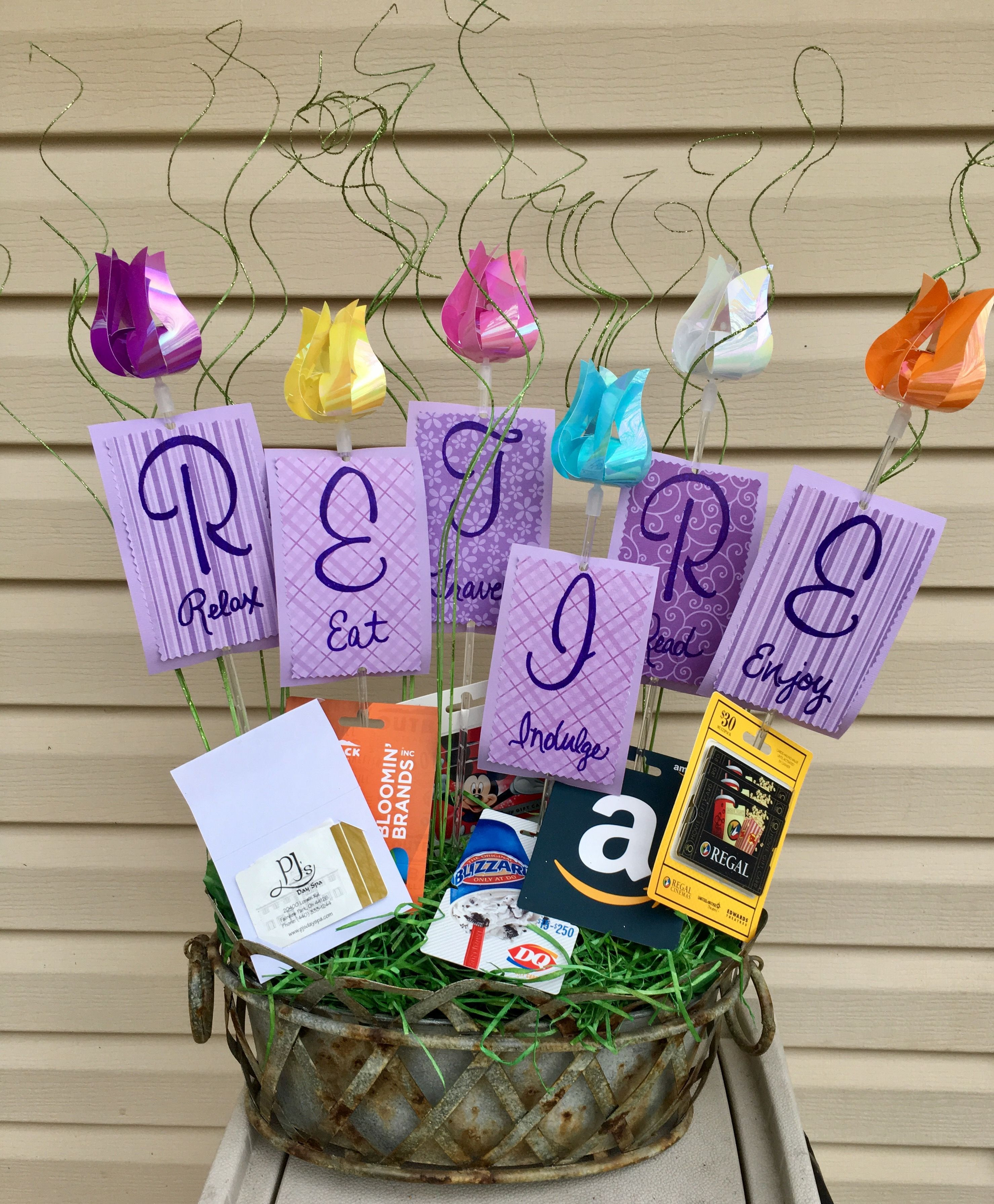 Best ideas about Teacher Retirement Gift Ideas
. Save or Pin Retirement t basket with t cards Relax Eat Travel Now.