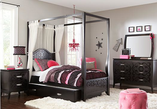 Best ideas about Teen Bedroom Sets
. Save or Pin Belle Noir Dark Merlot 6 Pc Full Canopy Bedroom $1 379 Now.
