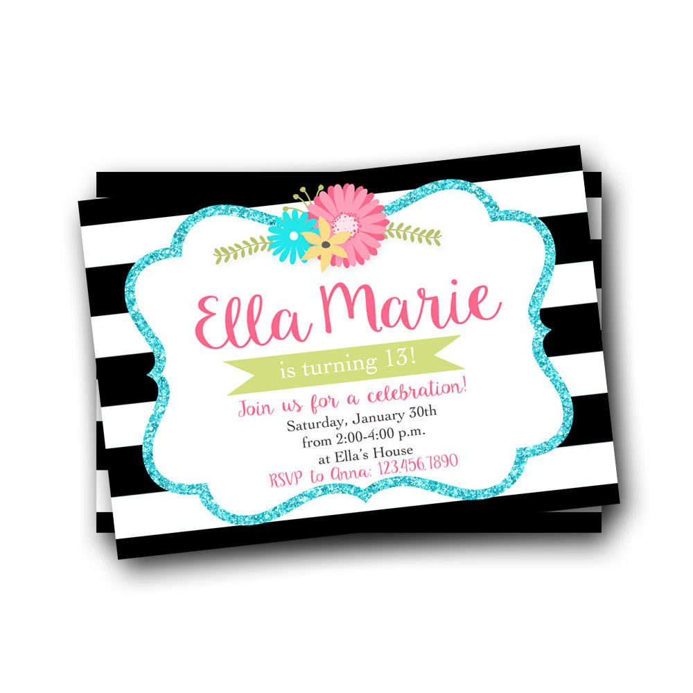 Best ideas about Teenagers Birthday Invitations
. Save or Pin Teen Birthday Invitation Teen Girl Invitation 13th Birthday Now.